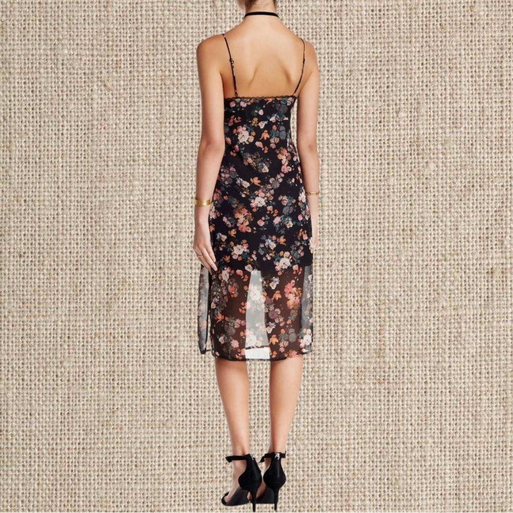 🖤 Floral Spaghetti Strap Dress - Picture 2 of 2
